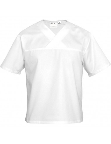 Bluza kucharska, unisex, w serek, krótki rękaw, biała, rozmiar M | Stalgast 634103